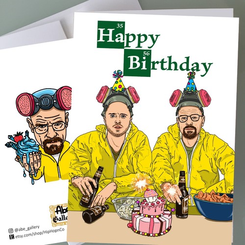 Breaking bad birthday card - bad,